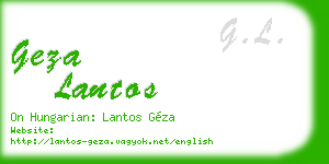 geza lantos business card